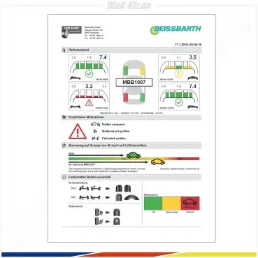 Beissbarth Reifendiagnosesystem / Profiltiefenmesser Easy Tread 2.0 CAM | Unterflur